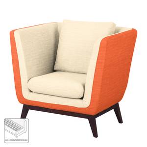 Sessel Sagone Webstoff Orange / Cremeweiß
