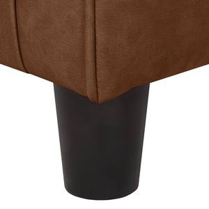 Fauteuil à oreilles Sambesi Cuir synthétique - Marron chocolat - Avec repose-pieds