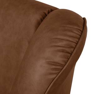 Fauteuil à oreilles Sambesi Cuir synthétique - Marron chocolat - Sans repose-pieds