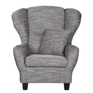 Oorfauteuil Sambesi structuurstof - Grijs - Met hocker