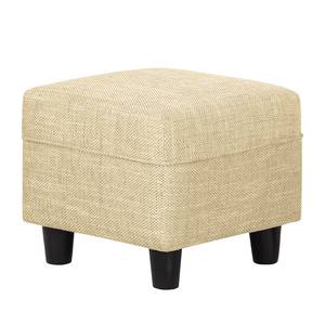 Ohrensessel Sambesi Strukturstoff Beige - Mit Hocker