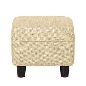 Oorfauteuil Sambesi structuurstof - Beige - Met hocker