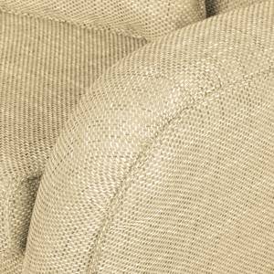 Ohrensessel Sambesi Strukturstoff Beige - Mit Hocker