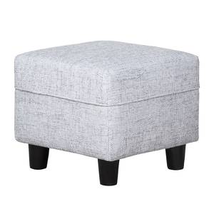 Oorfauteuil Sambesi structuurstof - Zilver - Met hocker