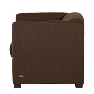 Fauteuil Savja Tissu - Marron foncé - Boxspring