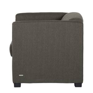 Fauteuil Savja geweven stof - Donkergrijs - Boxspring