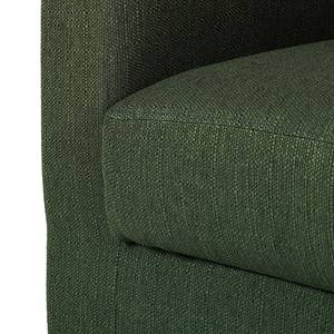 Fauteuil Savja geweven stof - Groen - Boxspring