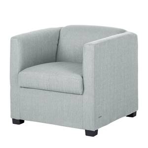 Fauteuil Savja geweven stof - Lichtgrijs - Boxspring