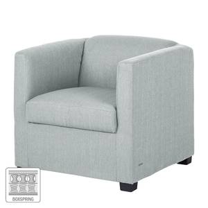 Fauteuil Savja geweven stof - Lichtgrijs - Boxspring