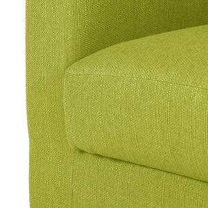 Fauteuil Savja geweven stof - Lichtgroen - Boxspring