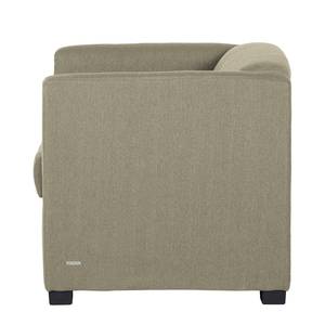 Fauteuil Savja geweven stof - Zandgrijs - Boxspring