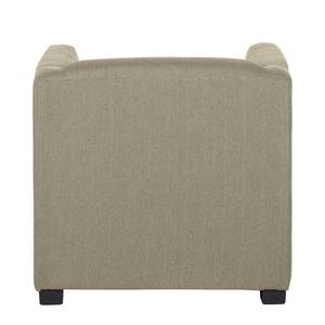 Fauteuil Savja geweven stof - Zandgrijs - Boxspring