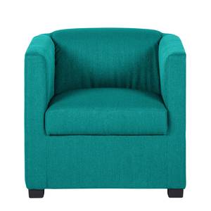 Fauteuil Savja Tissu - Bleu pétrole - Ressorts