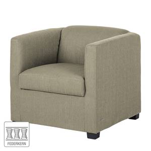 Fauteuil Savja Tissu - Gris sable - Ressorts