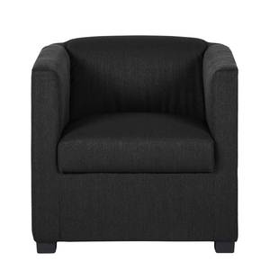 Fauteuil Savja Tissu - Noir - Ressorts