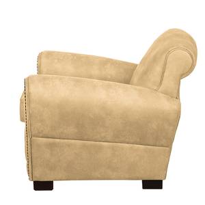 Fauteuil Porches antieke leerlook - Champagnekleurig