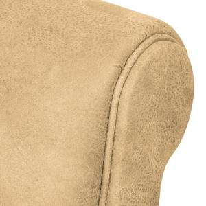 Fauteuil Porches antieke leerlook - Champagnekleurig