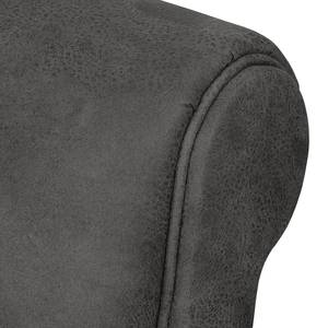 Fauteuil Porches Aspect cuir vieilli - Gris foncé