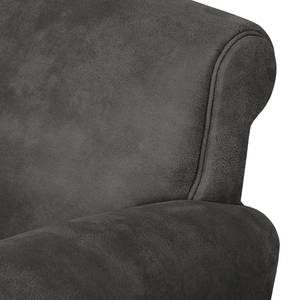 Fauteuil Porches Aspect cuir vieilli - Gris foncé