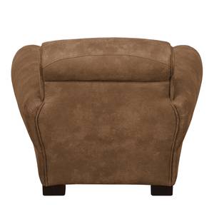 Fauteuil Porches Aspect cuir vieilli - Nougat