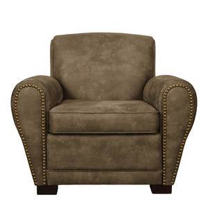 Fauteuil Porches antieke leerlook - Nootmuskaat