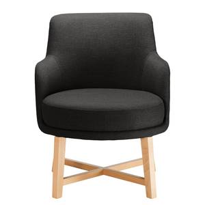 Fauteuil Siabu Tissu structuré - Anthracite