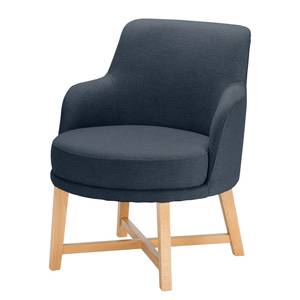 Fauteuil Siabu Tissu structuré - Bleu foncé