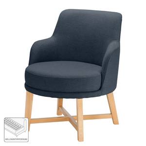 Fauteuil Siabu Tissu structuré - Bleu foncé