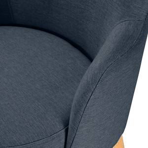 Fauteuil Siabu Tissu structuré - Bleu foncé