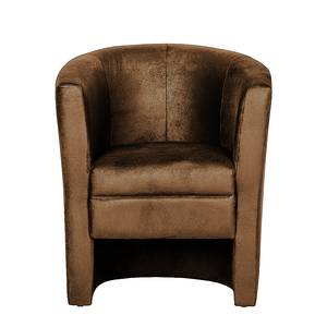 Fauteuil Sinclair XIII bruine antiek leren look