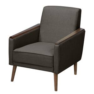 Fauteuil Smartt Tissu structuré - Gris marron - Gris marron