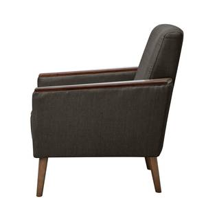 Fauteuil Smartt Tissu structuré - Gris marron - Gris marron