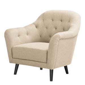 Fauteuil Sofie donkergrijze geweven stof - Beige