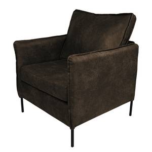 Fauteuil Southwell antieke leerlook - Bruingrijs