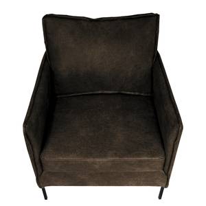 Fauteuil Southwell antieke leerlook - Bruingrijs