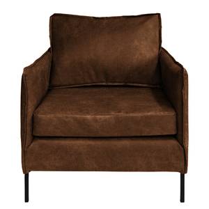 Fauteuil Southwell antieke leerlook - Middel bruin