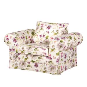 Fauteuil Summer Romance I Tissu - Beige à fleurs