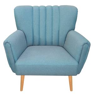 Fauteuil Svenson Tissu bleu aqua - Bleu clair mat