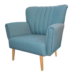 Fauteuil Svenson Tissu bleu aqua - Bleu clair mat