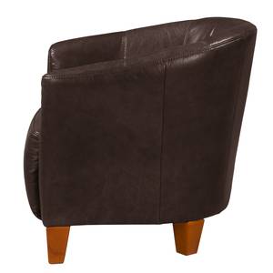 Fauteuil Sweetwater echt leer Donkerbruin