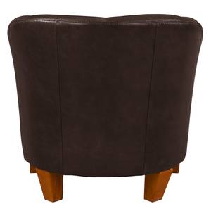 Fauteuil Sweetwater echt leer Donkerbruin