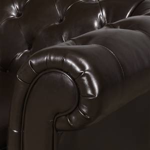 Fauteuil Taunton echt leer - donkerbruin