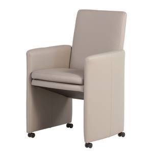 Fauteuil Teja IV Cuir véritable - Gris minéral