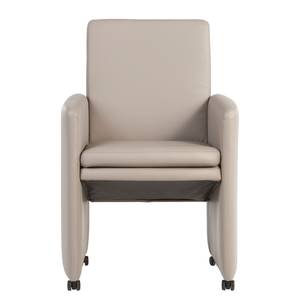 Fauteuil Teja IV Cuir véritable - Gris minéral