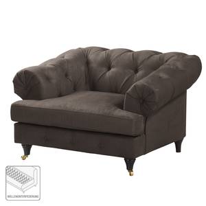 Fauteuil Thory antieke leerlook - Bruin