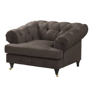 Fauteuil Thory antieke leerlook - Bruin