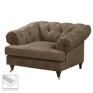 Chesterfield Sessel Thory Antiklederlook - Mittelbraun