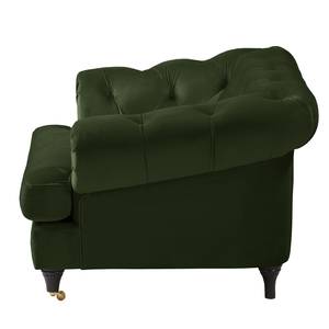 Fauteuil Thory fluweel - Antiek groen