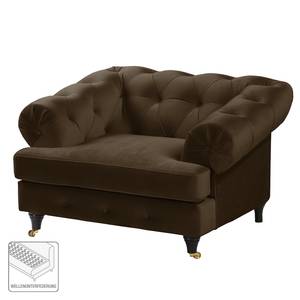 Fauteuil Thory Velours - Marron