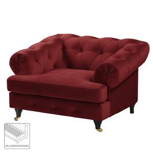 Chesterfield Sessel Thory Samt - Rot